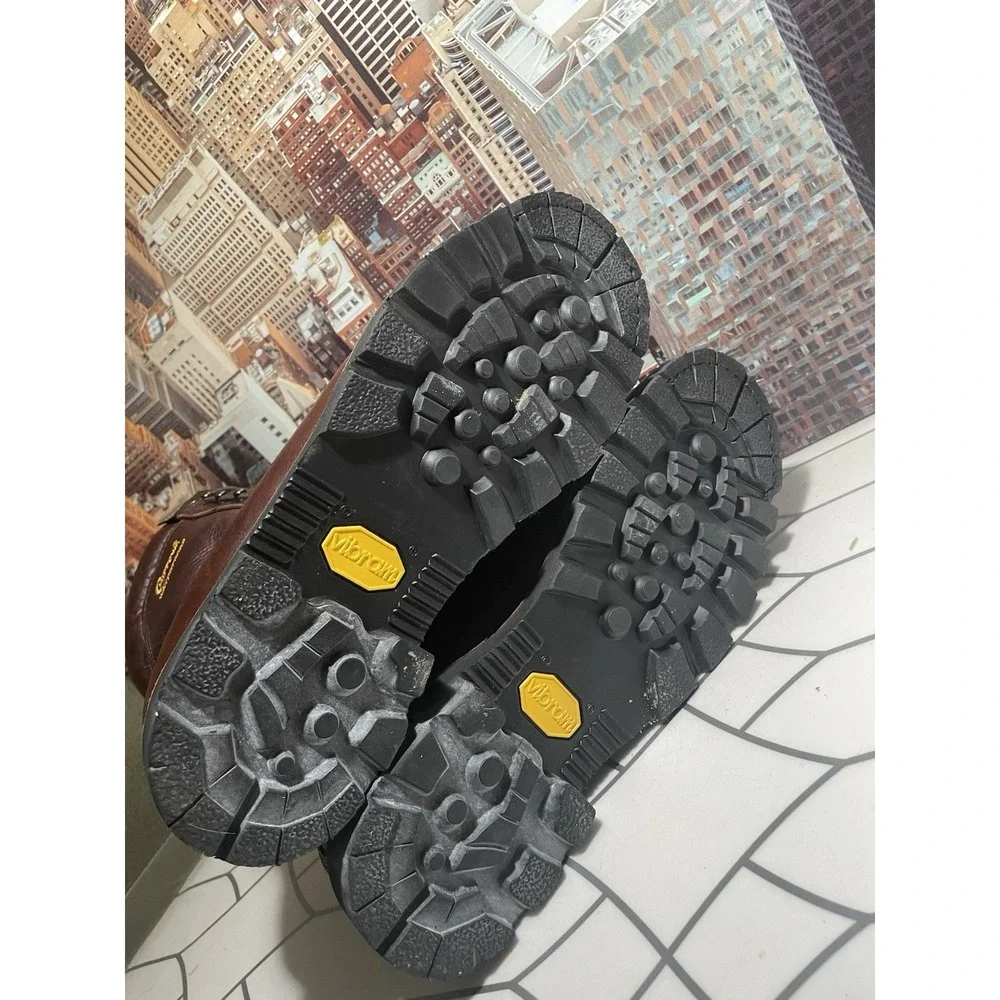 Chippewa Work Boots Mens Size 10 .5 M Lace Up Brown Leather Comfort No Steel Toe - Picture 10 of 12